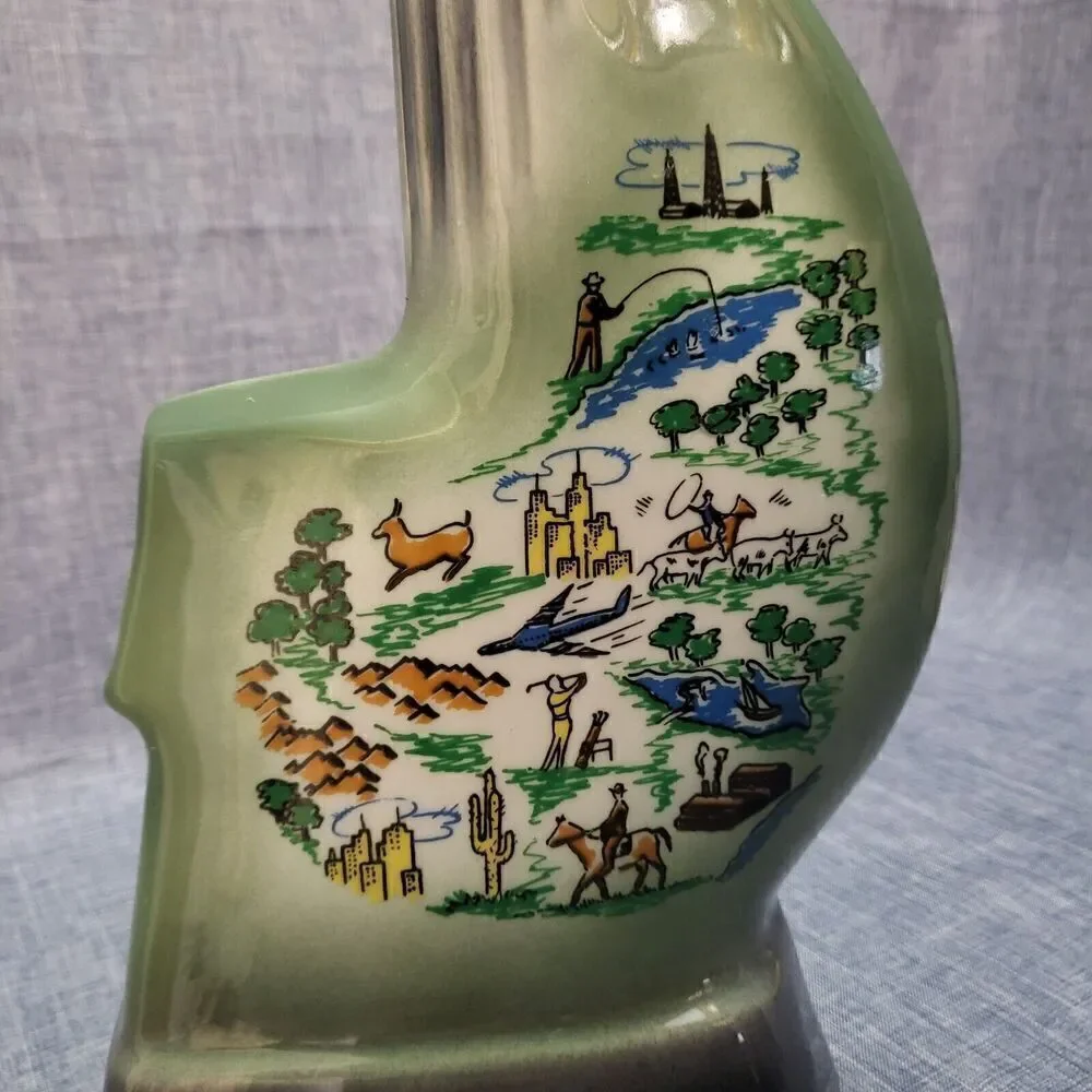 Vintage 1968 Jim Beam Bourbon Decanter San Antonio Fair Tower Of Americas Empty